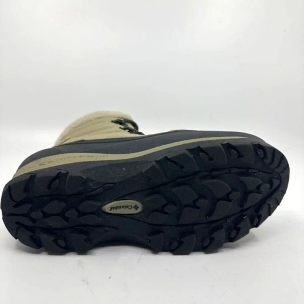 Columbia Cascadian Trinity‎ Snow Boots Women 6 Tan Black Good Waterproof Sherpa